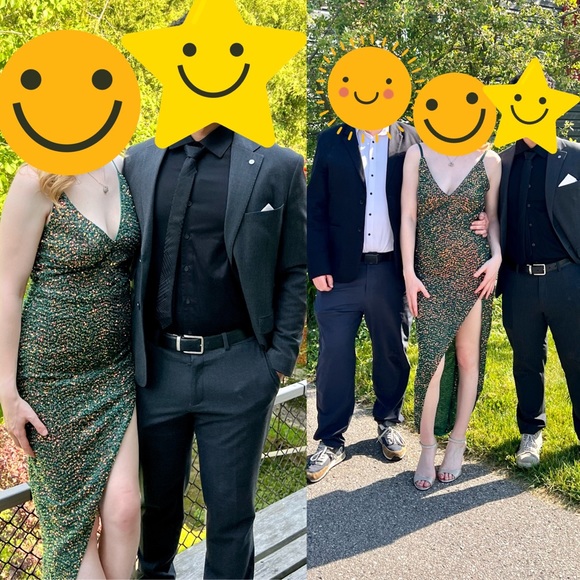 Sparkly ✨ Green Dress ✨ - Picture 2 of 4